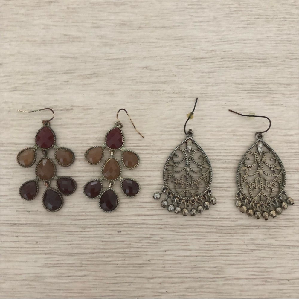 2 sets of fun boho dangly earrings